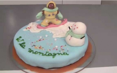 Torta decorata di pasta di zucchero