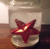 Palla di vetro con neve glitter