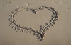 cuore sulla sabbia