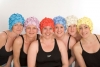Ostetrica e costume da bagno e cuffietta